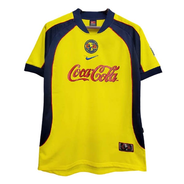 Authentic Camiseta América 1ª Retro 2001 2002 Amarillo